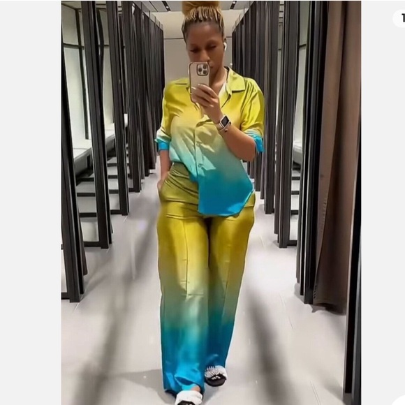 ZARA TIE DYE PRINT PANTS - Picture 6 of 16